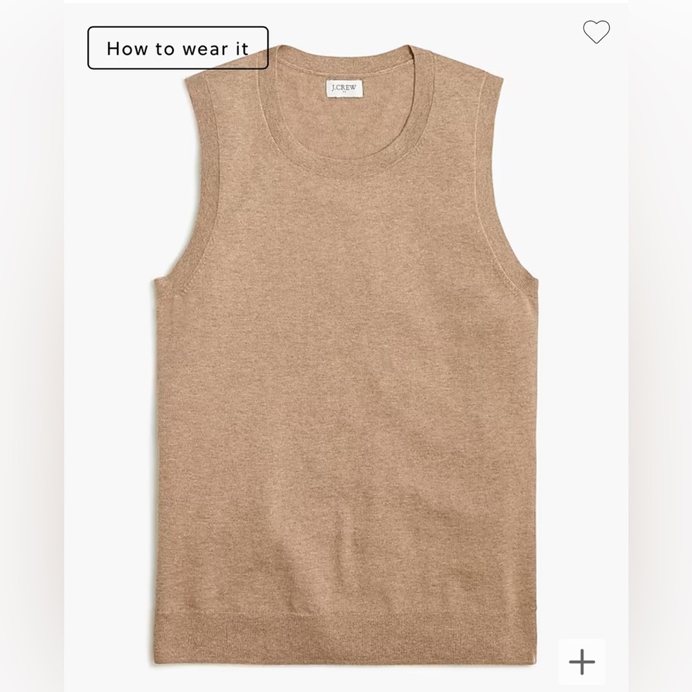 J. Crew Factory Sweater Shell 2X NWT Heather Mushroom color